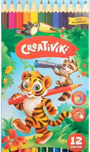 Цветные карандаши Creativiki 12 цветов