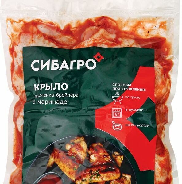Крыло цыпленка Сибагро В маринаде охлажденное