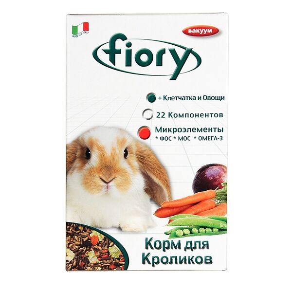 Fiory Karaote корм для кроликов Злаковое ассорти, 850г