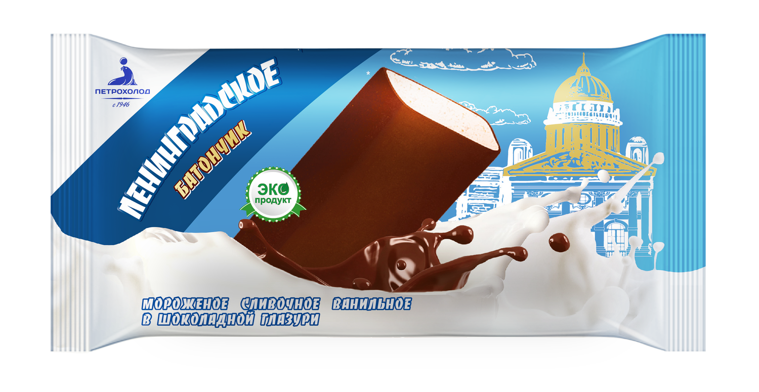 

Мороженое сливочное Ленинградское Ванильное в шоколадной глазури 80 г