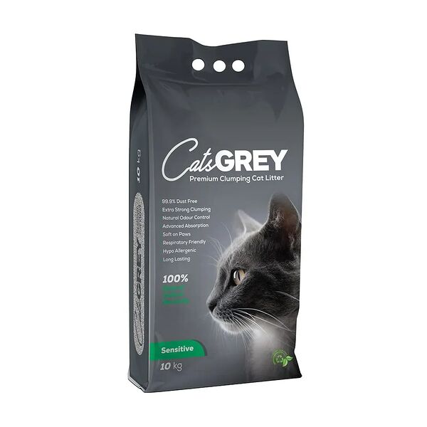 Наполнитель CAT`S GREY 10кг Sensitive комкующийся без ароматизатора