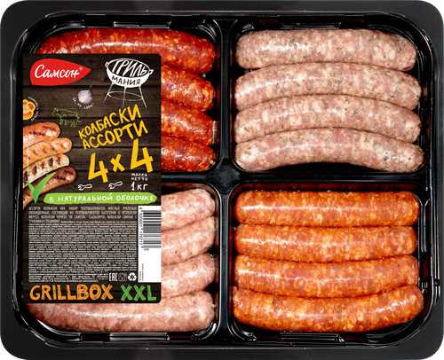 

Ассорти колбасок Самсон 4х4 Grillbox XXL 1 кг