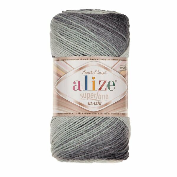 Пряжа ALIZE 'Superlana klasik batik' 100гр. 280м. (75% акрил, 25%шерсть) ТУ(1900 секционный)