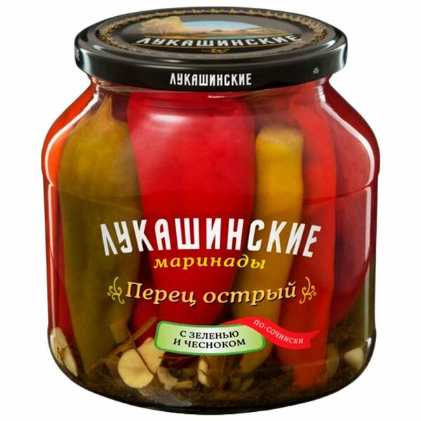 Перец острый по-сочински Лукашинские маринады с зеленью и чесноком