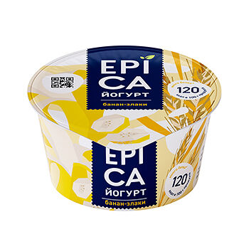 Йогурт EPICA с бананом и злаками 4,9%, 130г