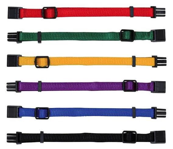 Ошейники для собак средних пород в наборе 6 штук цвета в ассортименте 22-35x1 см