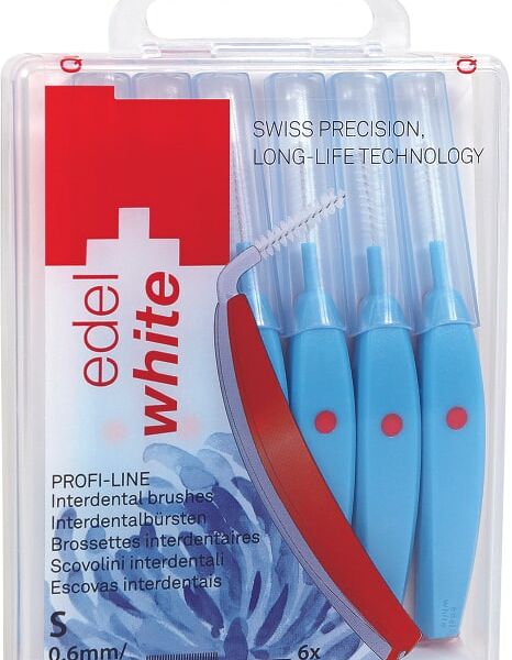 Ершик межзубный Edel+White Profi-Line S 0.6мм с защитными колпачками 6шт