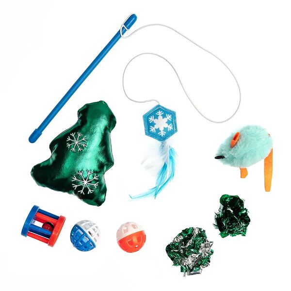 Набор игрушек для кошек Новогодний