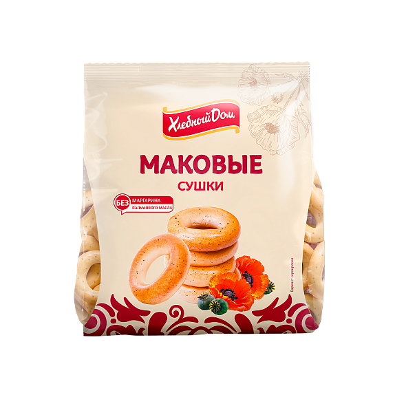 Сушки Хлебный дом маковые, 250 г