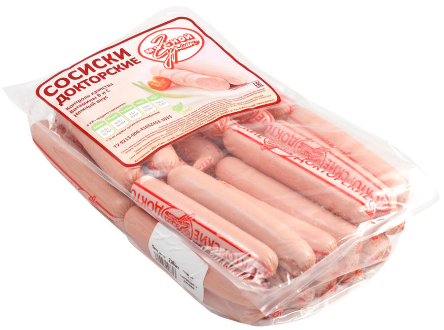 

Сосиски Мясной Гурман Докторские, категория В, весовые