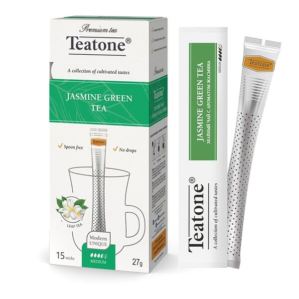 Чай зеленый Teatone Jasmine в стиках, 15 шт