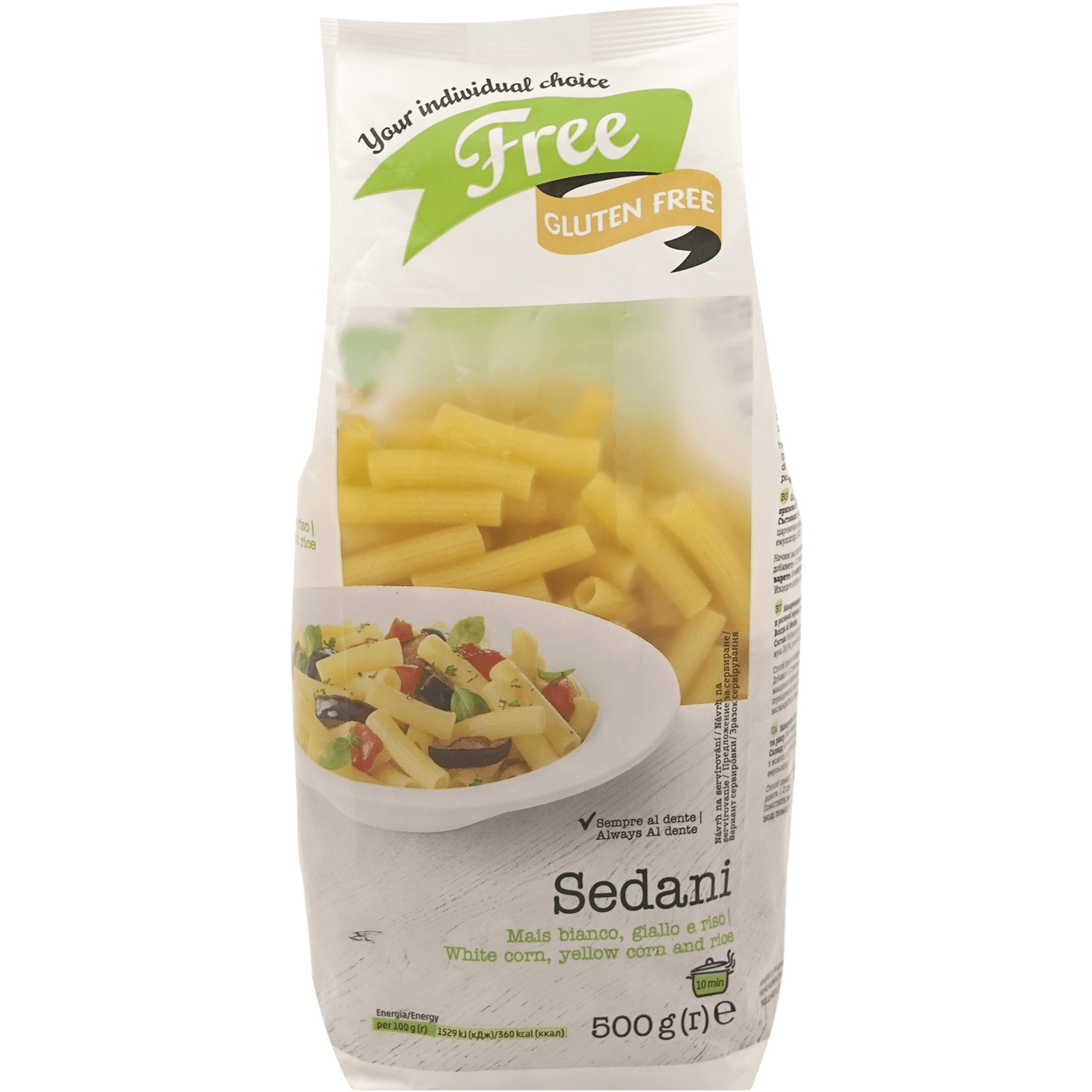 

Макаронные изделия Free Sedani Rigate 500 г