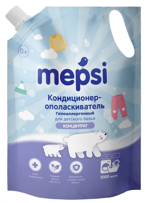 

Кондиционер-ополаскиватель Mepsi для детского белья 2 л