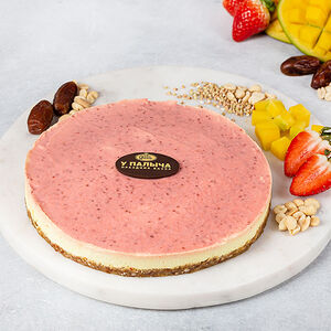 Вегетарианский десерт из фруктов и зелёной гречки  «Raw Cake» Манго и клубника замороженный  650 г