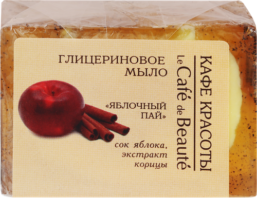 

Мыло глицериновое Яблочный пай Кафе красоты 100 г