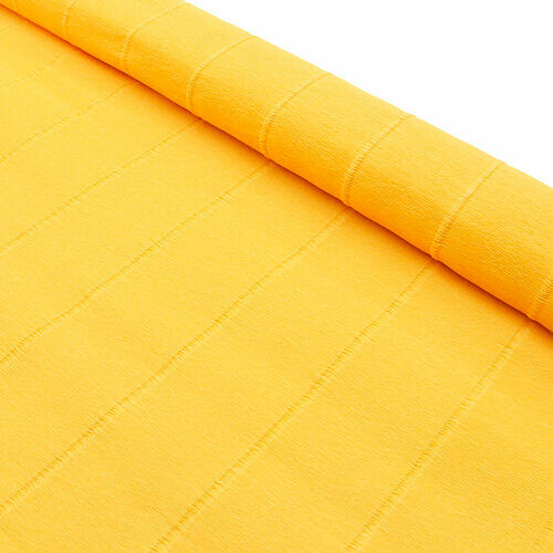 64564 Бумага гофрированная простая, 50см*2,5м 140гр 976 светло-оранжевая