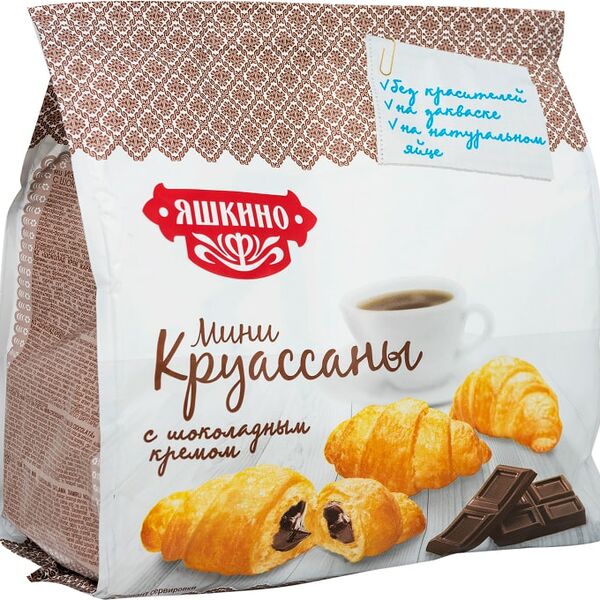 Мини-круассаны Яшкино с шоколадным кремом 180г