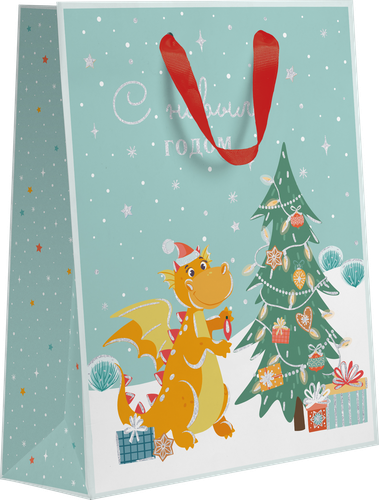 

Пакет подарочный Символ года, 22,7х18х10см, Арт. МТ