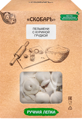 

Пельмени Скобарь с куриной грудкой 500 г