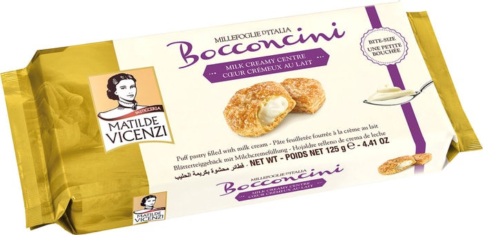 

Пирожные Matilde Vicenzi Bocconcini слоеные с молочным кремом 125 г