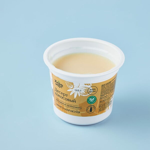 Десерт кокосовый, обогащенный пробиотиками, манго-маракуйя