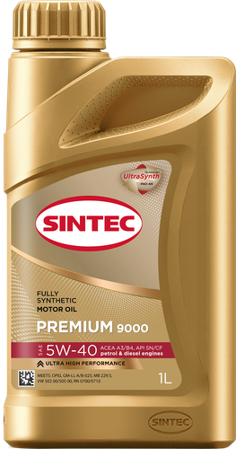 

Масло моторное Sintec Premium 9000 5W–40 A3/B4 1 л