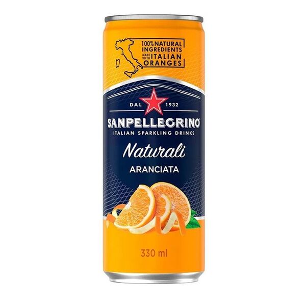 Напиток сокосодержащий апельсиновый Sanpellegrino Aranciata среднегазированный 330 мл