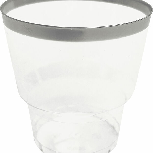 Стаканы одноразовые Кристалл Винтаж с каемкой 200 мл 6 шт