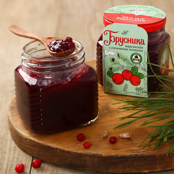 Варенье из брусники карельской с сосновой почкой Мама Карелия