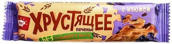 Печенье хрустящее с изюмом ТМ Ура!
