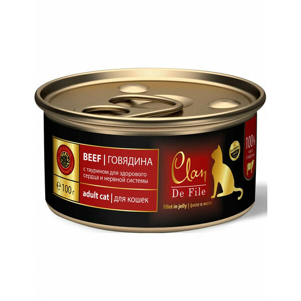 Clan Clan De File Говядина в желе с таурином и оливковым маслом 100 г