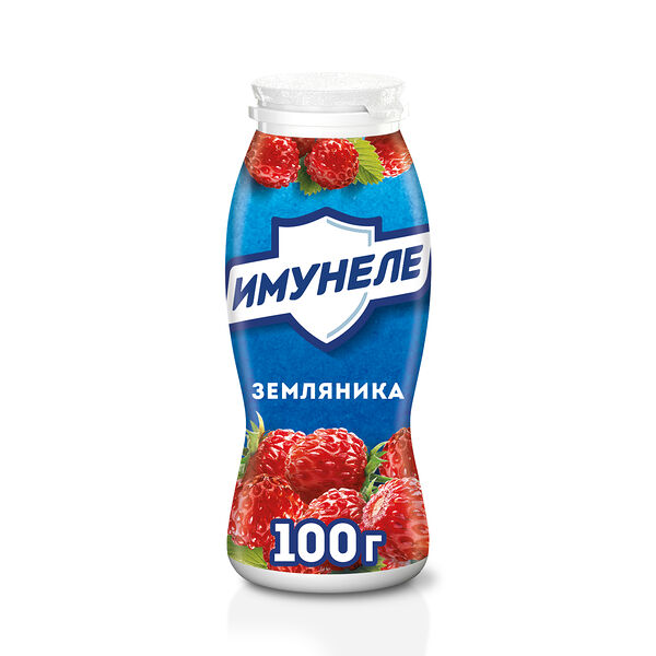 Напиток кисломолочный Имунеле со вкусом Земляника, 1,2%, 100г