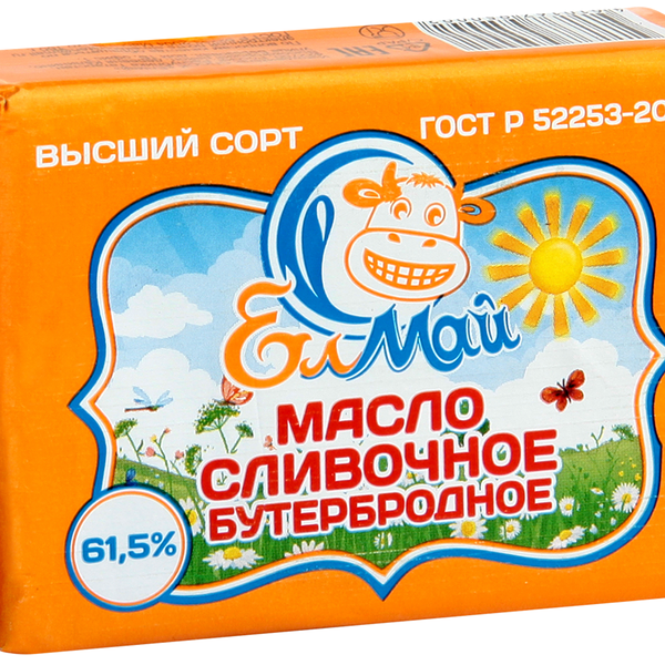 Масло Елмай Бутербродное сливочное 61.5 % 160 г