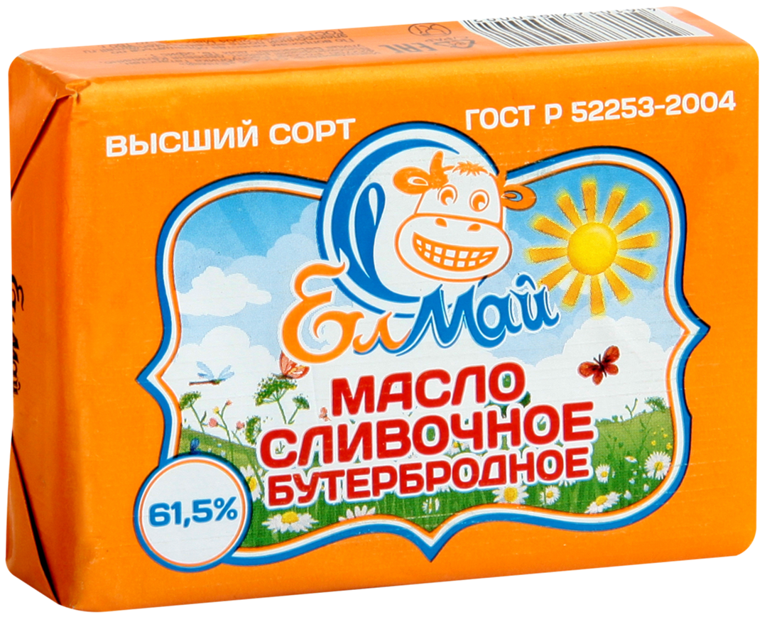 

Масло Елмай Бутербродное сливочное 61.5 % 160 г