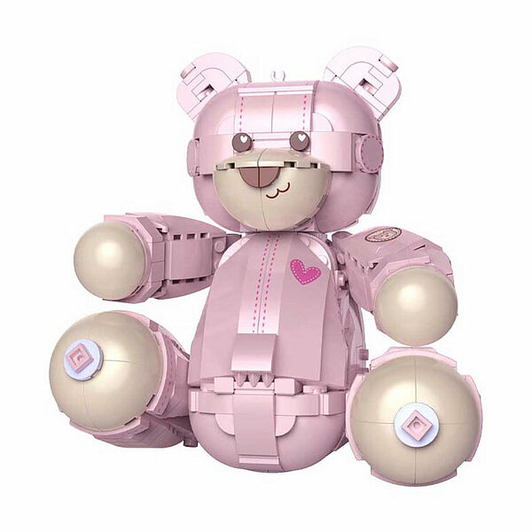 Конструктор JAKI JK8133 Конструктор Розовый Мишка Тэдди