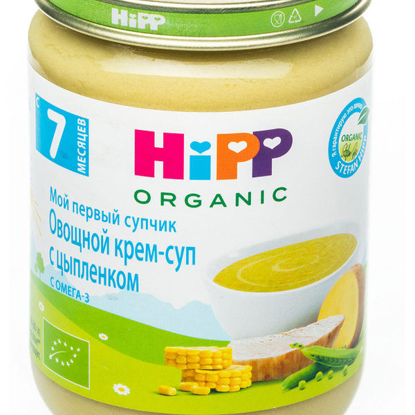 Крем-суп детский Hipp Мой первый супчик крем овощной с цыпленком, с 7 месяцев