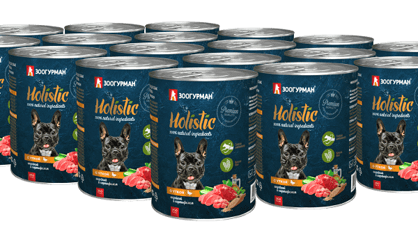 Корм для собак ЗООГУРМАН Утка, индейка, картофель ж/б 350г (упаковка - 20 шт)