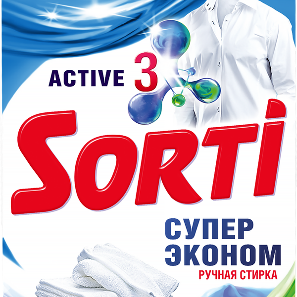 Стиральный порошок универсальный Sorti Супер эконом Ручная стирка