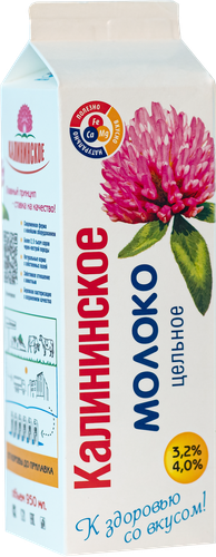 

Молоко Калининское цельное 4% 950 мл