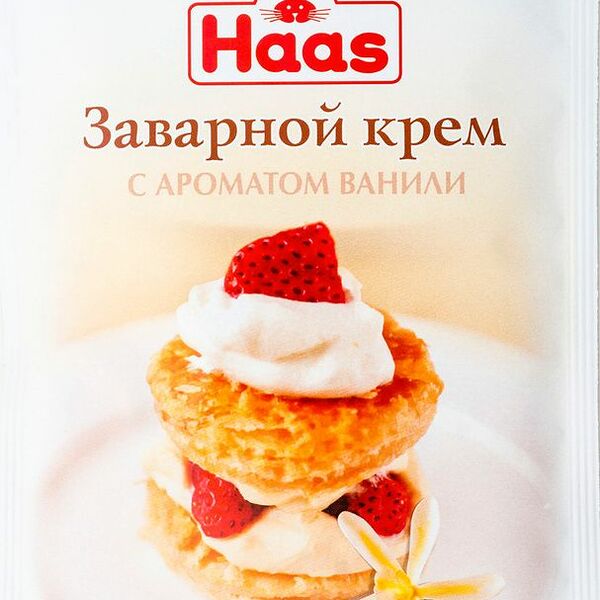 Крем заварной Haas ванильный, 100г