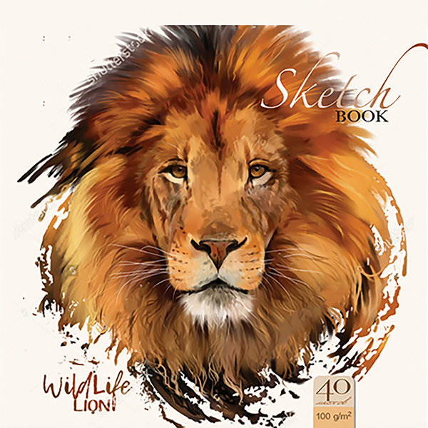 Скетчбук ПЗБМ А5 60л S Гребень Лев 