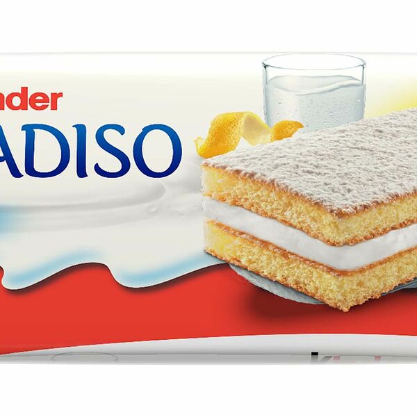 Пирожное бисквитное Kinder Paradiso с молочной начинкой и вкусом лимона