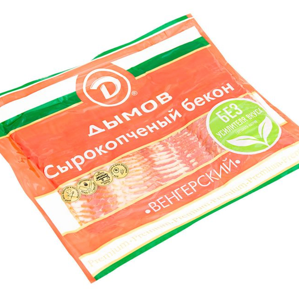 Бекон сырокопченый Венгерский от Дымов 500г