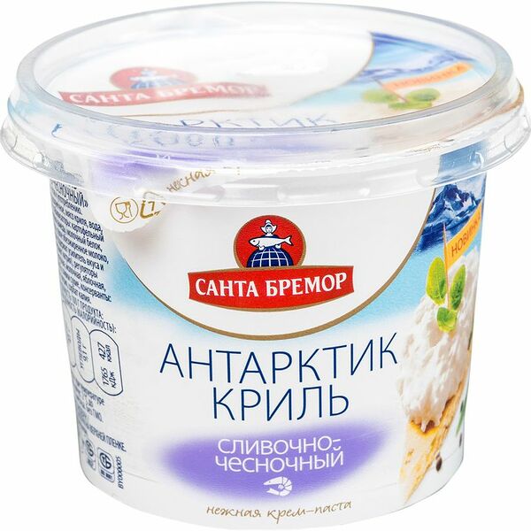 Паста Санта Бремор Антарктик криль сливочно-чесночный из морепродуктов, 150г