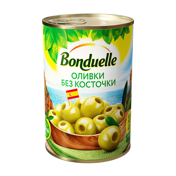 Оливки Bonduelle зеленые без косточки 314 мл