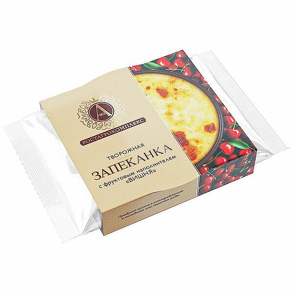 Запеканка А.Ростагрокомплекс Вишня творожная с фруктовым наполнителем 13%, 100г