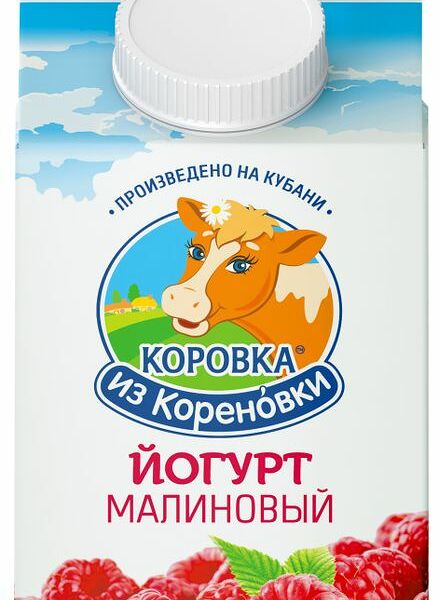 Йогурт Коровка Из Кореновки питьевой малина 2.5%, 450г