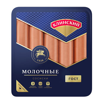 Сосиски Клинский Мясокомбинат Молочные ГОСТ