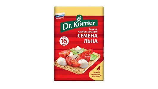 Хлебцы хрустящие Dr. Korner ржаные Семена льна