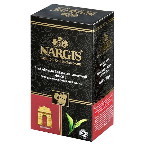 Чай индийский черный листовой Nargis Ассам (Assam) FBOP среднелистовой